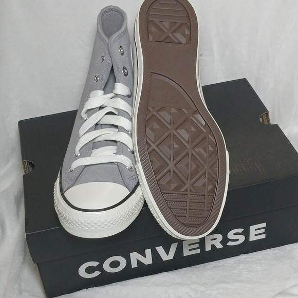Converse Chuck Taylor All Star Suede, Gray/Black, M 6 / W 8 - Picture 8 of 14